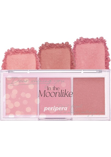 Pembe Işıltılar Içeren 3’lü Allık Paleti Peripera All Take Mood Cheek Palette (03 In The Moonlike)