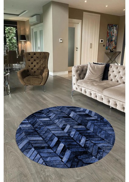 Dijital Kaymaz Yıkanabilir Patchwork Yuvarlak Balkon Mutfak Salon Halısı, N-Y-Patchwork-13-Mavi, fiyatları