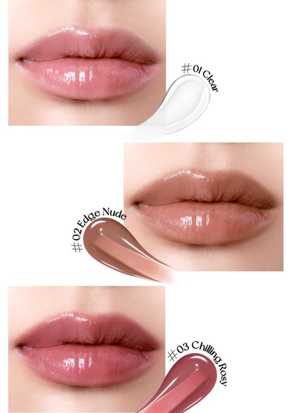 Dudaklara Dolgun, Pürüzsüz Işıltı Sunan Gloss Peripera Ink Glasting Lip Gloss (2 Edge Nude)