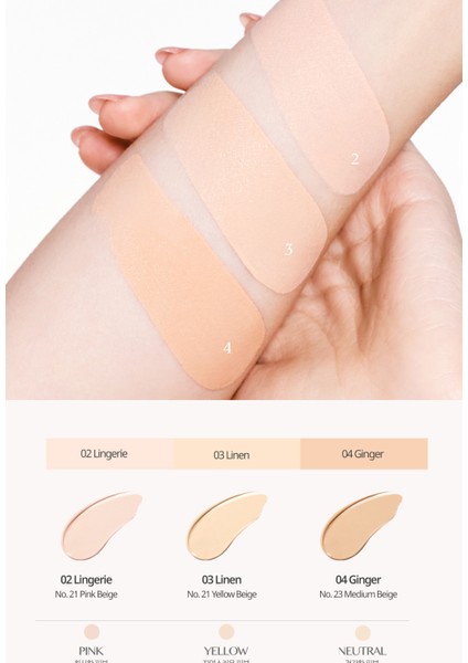 CLIO Blur Efekti Veren Vegan Cushion  Veganwear Pure Blurring Cushion+Refill (2 Lingerie)SPF50+ PA+++