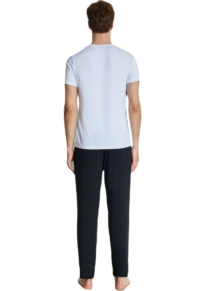 Erkek Beyaz Modal Uyku T-Shirt fırsatları