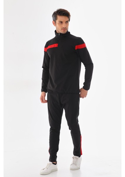 Siyah-Kırmızı Antrenman Eşofman Takımı K0156 S
