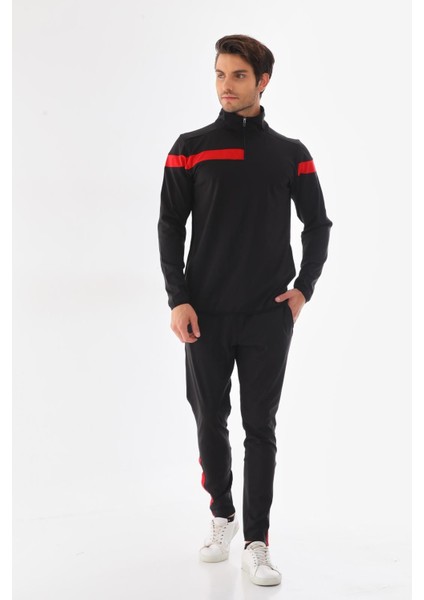 Siyah-Kırmızı Antrenman Eşofman Takımı K0156 S