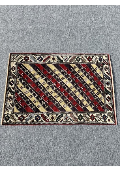 El Dokuma Şal Halısı 84X125 Kırmızı Lacivert %100 Yün Halı fiyatları