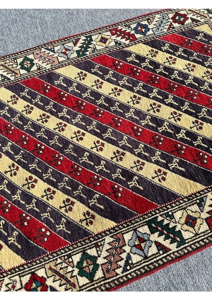 El Dokuma Şal Halısı 84X125 Kırmızı Lacivert %100 Yün Halı modelleri