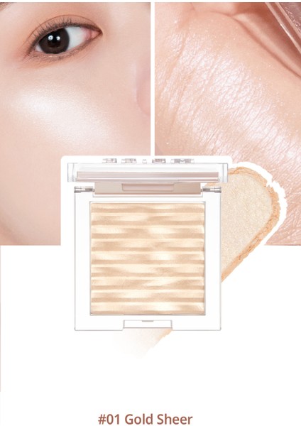 Mikro Inci Taneciklerle Yoğun Işıltı Sağlayan Highlighter Clio Prism Highlighter (01 Gold Sheer)