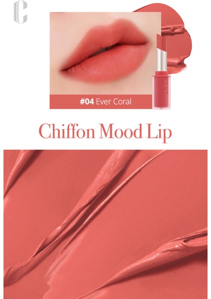 Yumuşak Dokulu, Hafif Mat Görünüm Sunan Ruj Clio Chiffon Mood Lip (05 Almond Up)