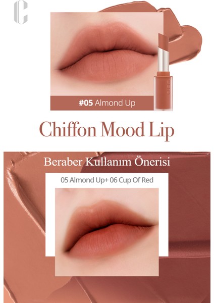 Yumuşak Dokulu, Hafif Mat Görünüm Sunan Ruj Chiffon Mood Lip (04 Ever Coral)