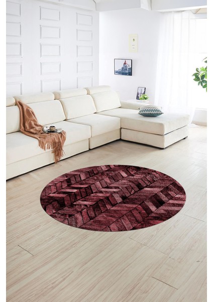 Dijital Kaymaz Yıkanabilir Patchwork Yuvarlak Balkon Mutfak Salon Halısı, N-Y-Patchwork-13-Kırmızı, indirimleri