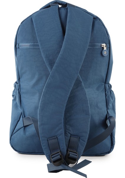 NP289 Unisex Su Geçirmez Kumaş Günlük Okul Seyahat Mavi Sırt Çantası fırsatları