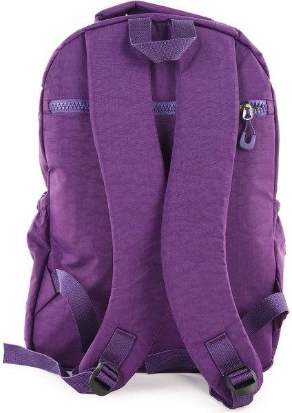 NP292 Unisex Su Geçirmez Kumaş Günlük Okul Seyahat Mor Sırt Çantası fırsatları