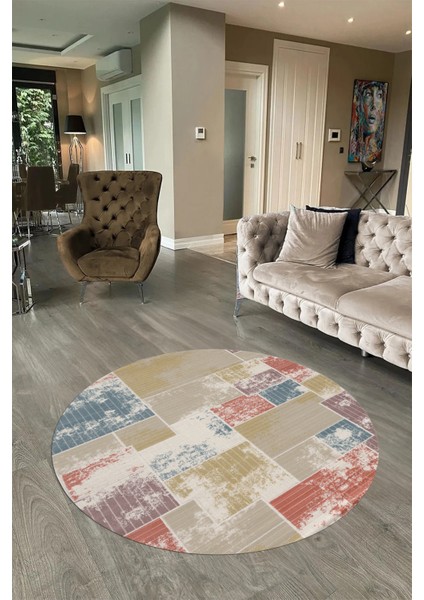 Dijital Kaymaz Yıkanabilir Patchwork Yuvarlak Balkon Mutfak Salon Halısı, N-Y-Patchwork-20-Renkli, fiyatları