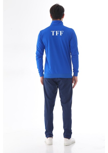 Tff Armalı ve Yazılı Erkek Mavi Antrenman Eşofman Takımı K0114 2xl