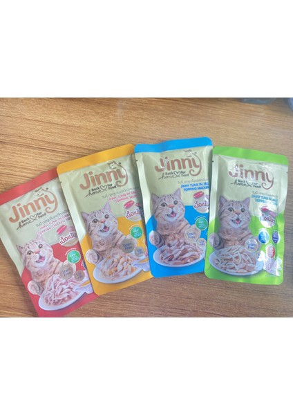 Jınny Ton Balığı & Tavuk Etli Yaş Kedi Maması 70 gr x 12 Adet