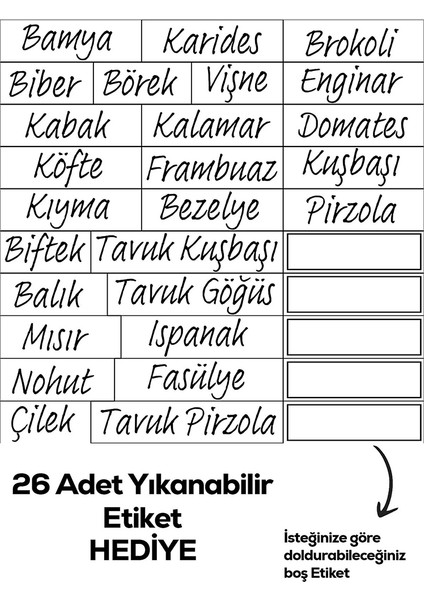 Etiketli 14 Lü Çok Amaçlı -20°c Derin Dondurucu Gıda Erzak Saklama Kabı Seti indirimleri