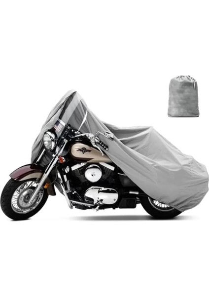 Softail Cross Bones Arka Çanta Uyumlu Motor Branda Örtü Ekonomik Koruma Gri