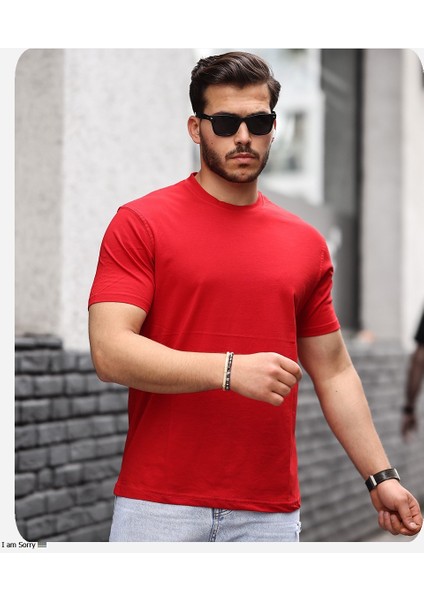 Pamuklu Sıfır Yaka T-Shırt