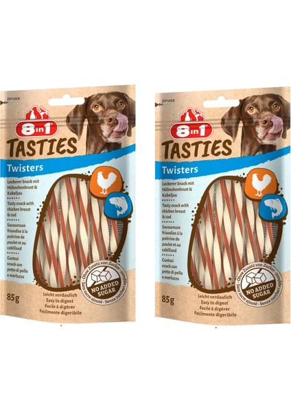 Tasties Twisters Tavuk ve Balıklı Köpek Ödülü 85 Gr. x 2 Adet