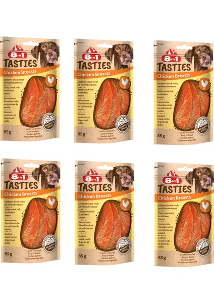 Tasties Chicken Breasts Tavuk Göğüslü Köpek Ödülü 85 Gr. x 6 Adet