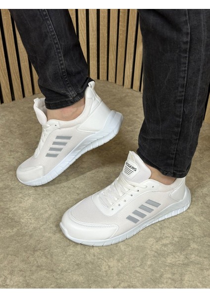 Günlük Erkek Sneaker Fileli Bağcıklı Rahat Esnek Dikiş Detaylı Yürüyüş Spor Ayakkabı 1453 fiyatları