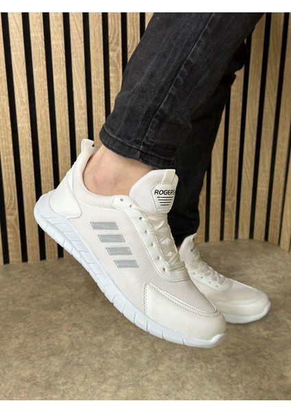 Günlük Erkek Sneaker Fileli Bağcıklı Rahat Esnek Dikiş Detaylı Yürüyüş Spor Ayakkabı 1453 indirimleri