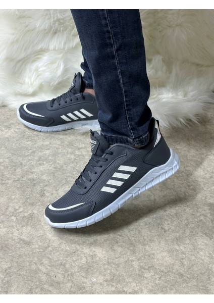Günlük Erkek Sneaker Fileli Bağcıklı Rahat Esnek Dikiş Detaylı Yürüyüş Spor Ayakkabı 1453