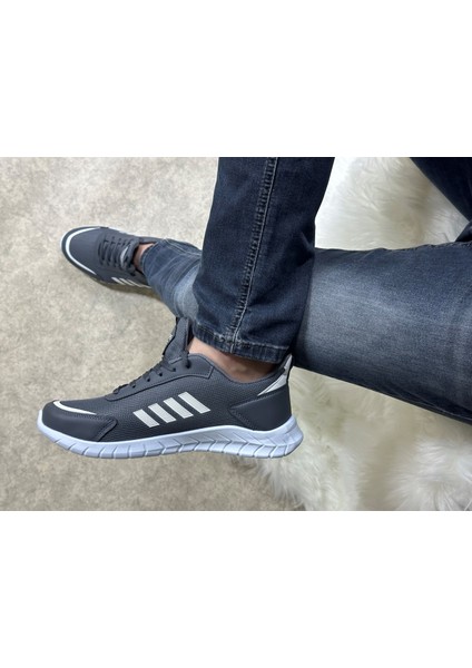 Günlük Erkek Sneaker Fileli Bağcıklı Rahat Esnek Dikiş Detaylı Yürüyüş Spor Ayakkabı 1453