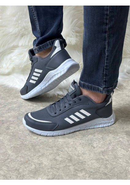 Günlük Erkek Sneaker Fileli Bağcıklı Rahat Esnek Dikiş Detaylı Yürüyüş Spor Ayakkabı 1453