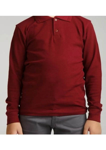 Mcrkids Okul Bordo Lakos Polo Yaka Tshirt