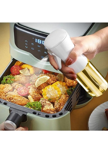 Tekno Trust Cam Beyaz Sprey Cam Yağlık Yağdanlık Airfryer Fritöz Yağ Püskürtücü Fısfıs 250 ml 2 Parça Beyaz