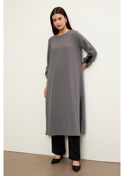 Afra Tunik Pantolon Takım - Gri