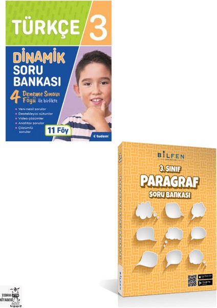 Tudem Yayınları 3. Sınıf Türkçe Dinamik Soru Bankası, Bilfen 3. Sınıf Paragraf Soru Bankası