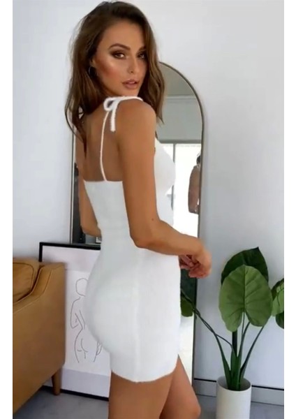 Modlive Omuzdan Bağlı Mini Elbise