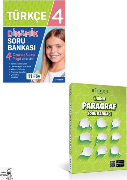 Tudem Yayınları 4. Sınıf Türkçe Dinamik Soru Bankası, Bilfen 4. Sınıf Paragraf Soru Bankası