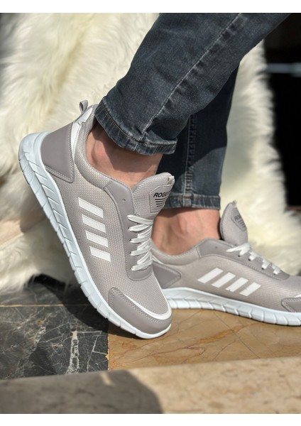 Günlük Erkek Sneaker Fileli Bağcıklı Rahat Esnek Dikiş Detaylı Yürüyüş Spor Ayakkabı 1453