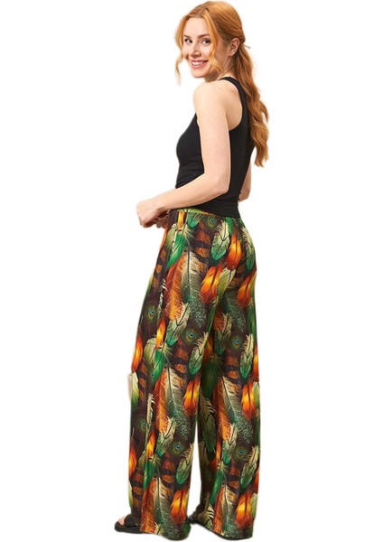 Kadın Desenli Bol Paça Pijama Takım 25194 fırsatları