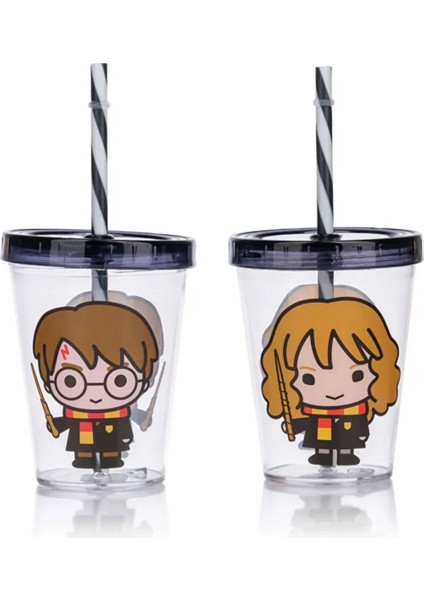 Harry Potter Baskılı Pipetli Bardak 2'li