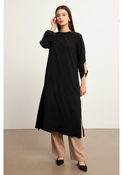 Afra Tunik Pantolon Takım - Siyah