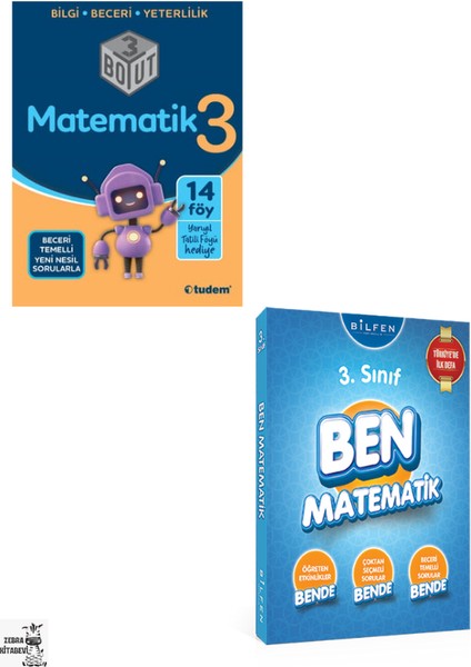 Tudem Yayınları 3. Sınıf Matematik 3 Boyutlu Soru Bankası, Bilfen 3. Sınıf Ben Serisi Matematik Soru Bankası