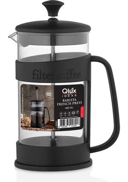 Plastik Barista French Press 420 Siyah 350 - 599 ml