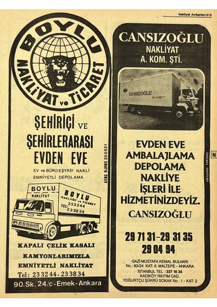 Ankara 1986 Meslek Reklam Ilanı Efemera S313