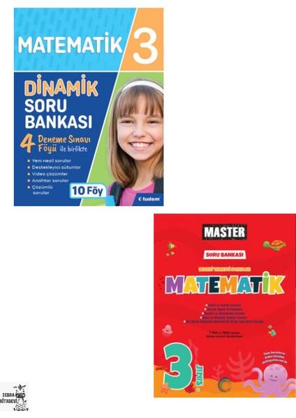 Tudem Yayınları 3. Sınıf Matematik Dinamik Soru Bankası, Okyanus 3. Sınıf Matematik Master Soru Bankası Set