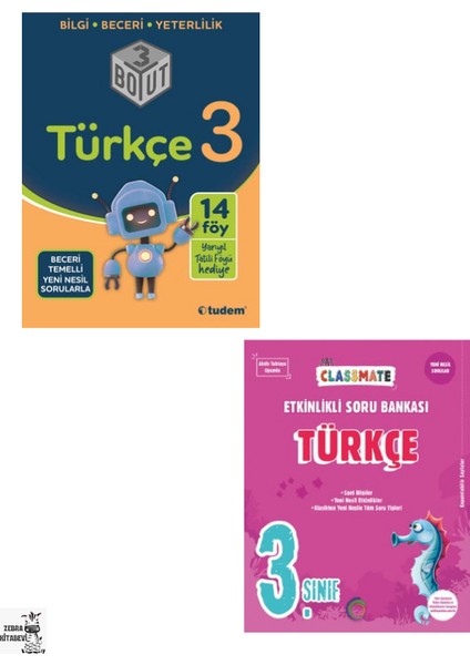 Tudem Yayınları 3. Sınıf Türkçe 3 Boyutlu Soru Bankası, Okyanus 3. Sınıf Türkçe Classmate Soru Bankası Set
