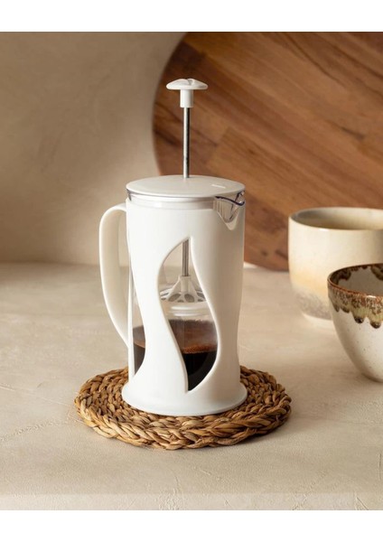 Beyaz Berthe French Press 500 ml Plastik 500 cc