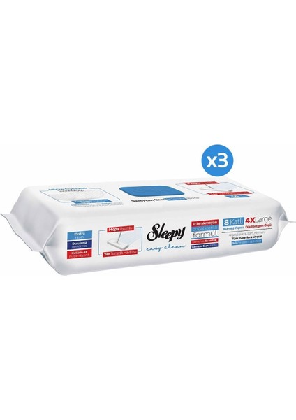 Easy Clean Çamaşır Suyu Katkılı Mopa Uyumlu Yer Temizlik Havlusu 3X50 (150 Yaprak)