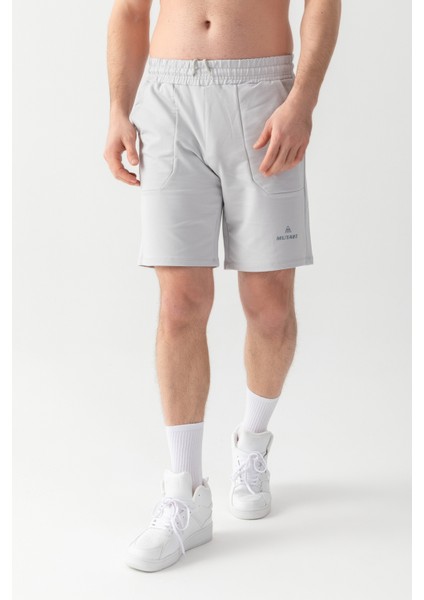Essential Regular Fit Şort Gri