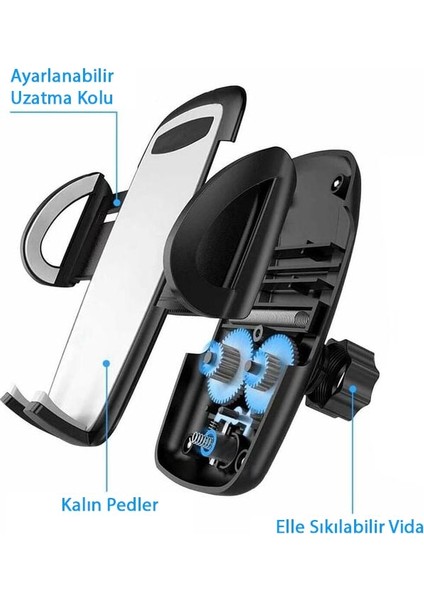NR80 Araç İçi Havalandırma Kilitlenebilir Ayaklı Telefon Tutucu modelleri