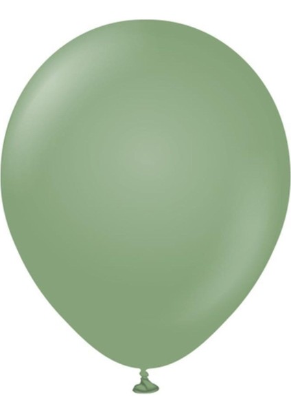 Okaliptus 10 Lu Retro Balon Set+Okaliptus Retro Balon Doğum Günü Parti Süsleme