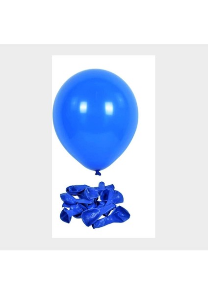 Koyu Mavi 10 Adet lateks Helyum Uyumlu Balon+Mavi Balon Doğum Günü Parti Süsleme Helyum Uyumlu