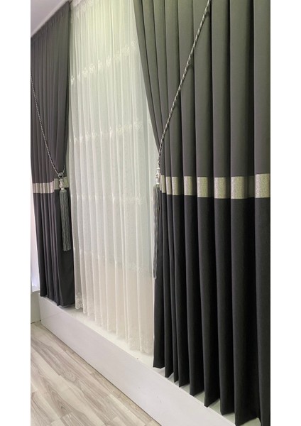 Pano Fon Perde Antrasit Gri (Tek Kanat) modelleri